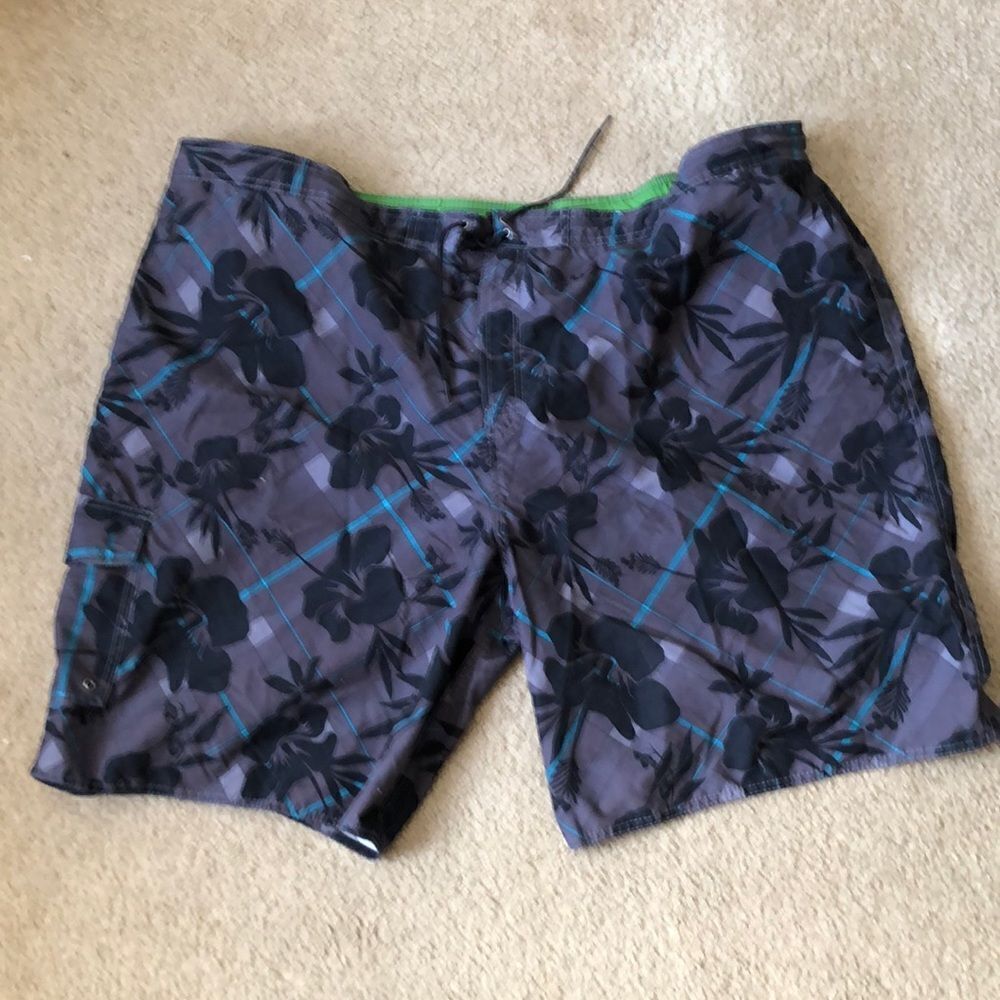 Roundtree & Yorke Board Shorts Size 4X GUC Gray/black
